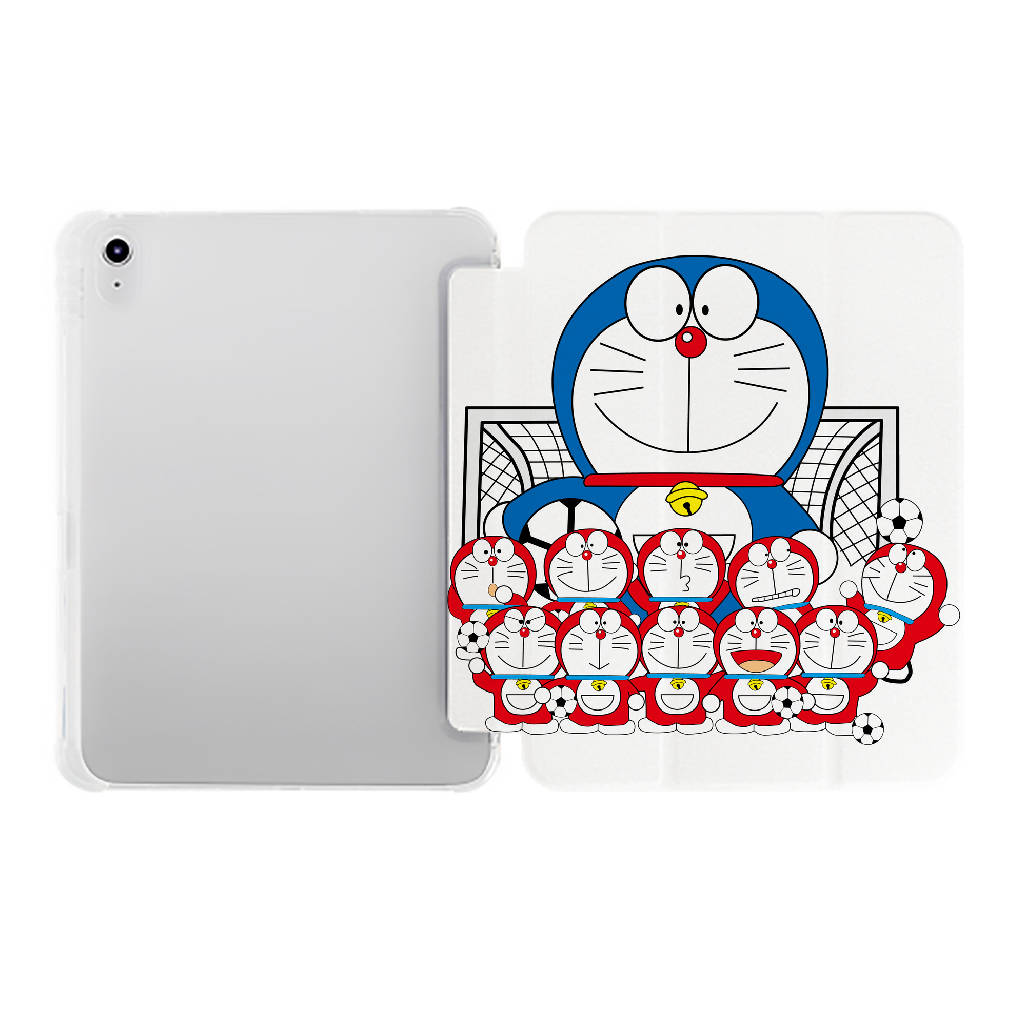 （画像用） ドラえもん Doraemon IPad ケース ペン収納付き 三つ折りスタンド PUレザー×シリコン 対応機種9.5/10.5/10.9インチ